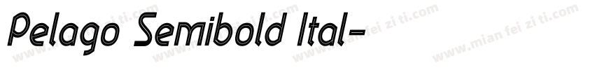 Pelago Semibold Ital字体转换